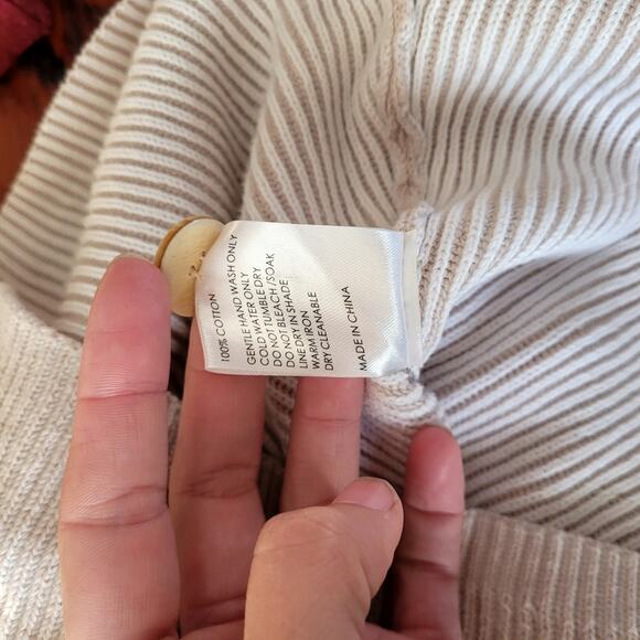 Sancia Sofia Knit Dress Beige Sweater Dress Sz S - Picture 5 of 6